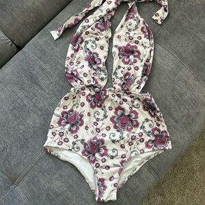 Floral Halter Swimsuit